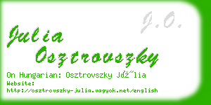 julia osztrovszky business card